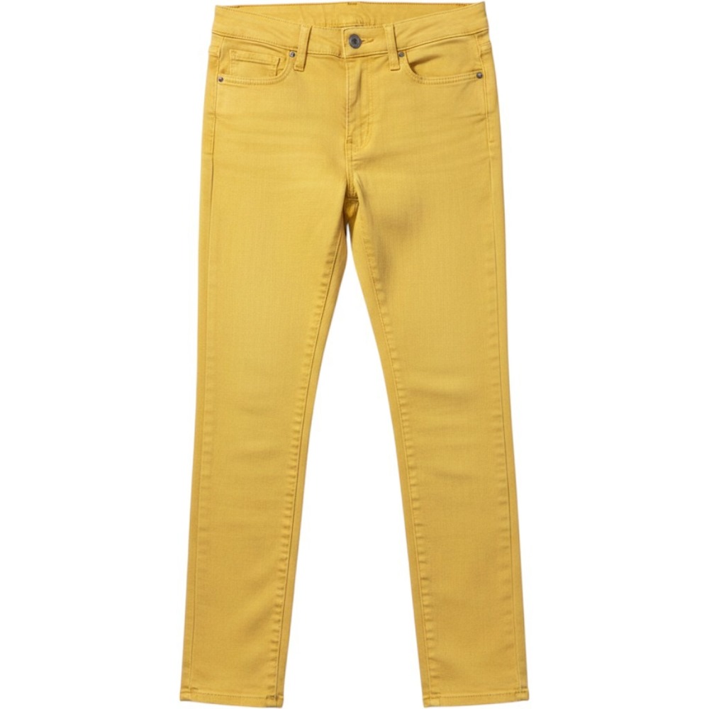 Levis Demi Curve Skinny Jeans Mustard Yellow Mid‎ Rise Stretch Denim Womens 26